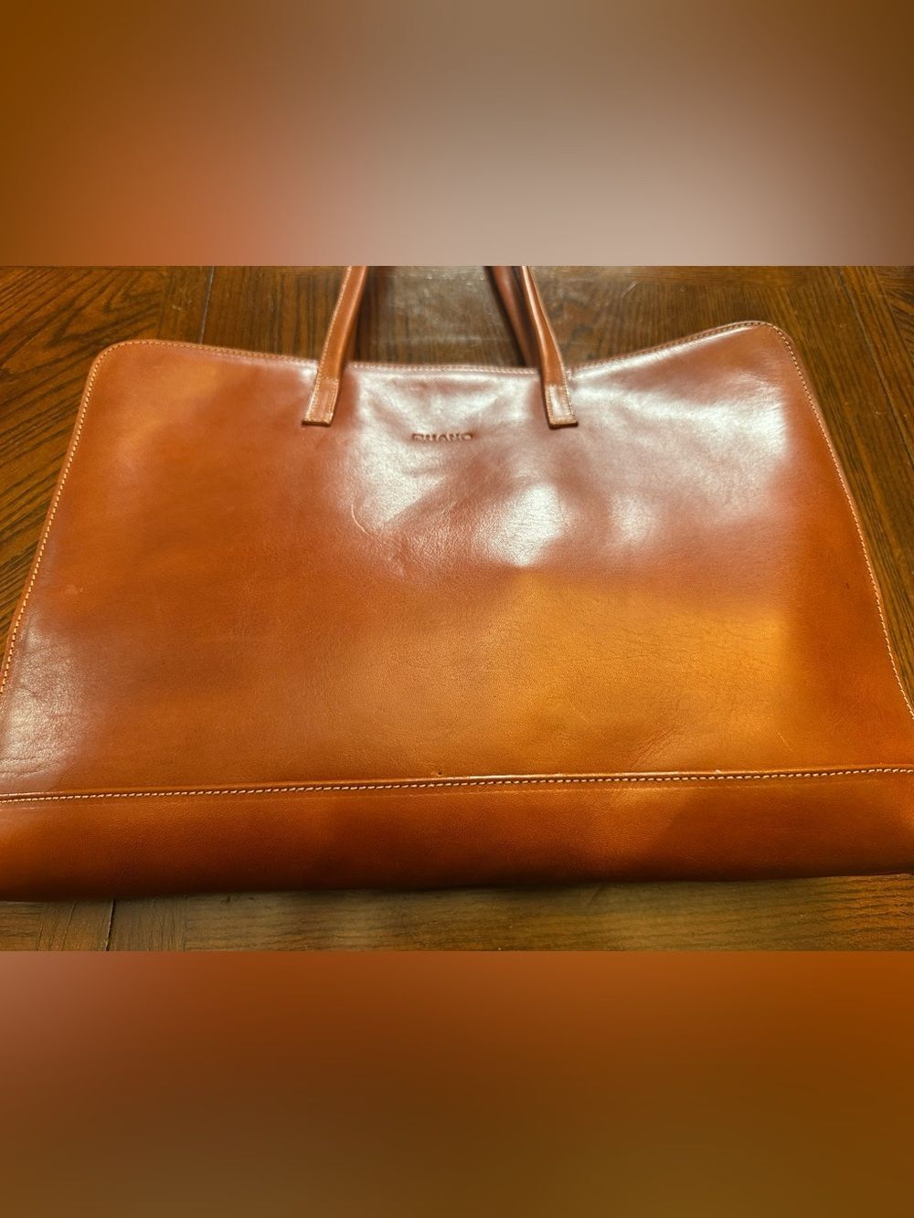 Ruano Piel Spain Made Classic Leather Tote Document Holder Portfolio